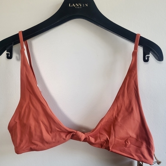 New Toast Swim Signature Knot Bikini Top In Rust NWT Size Large - Picture 11 of 17